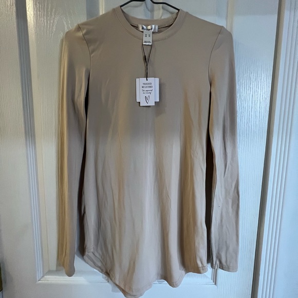 Long Sleeve Beige Top - Picture 2 of 2